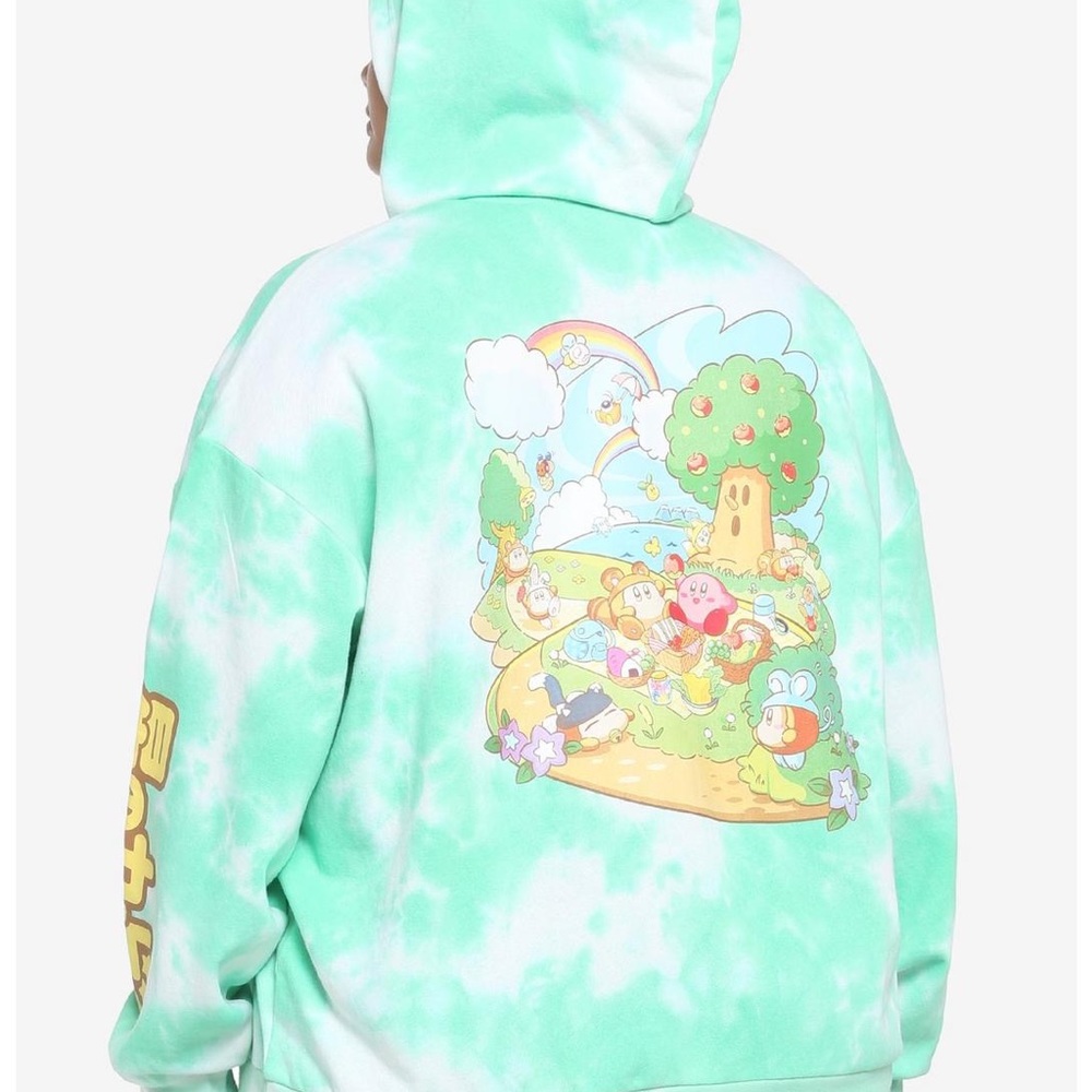 DISO ISO HOT TOPIC KIRBY HOODIE ZIP UP TIE DYE RAINBOW SIZE 2x & up